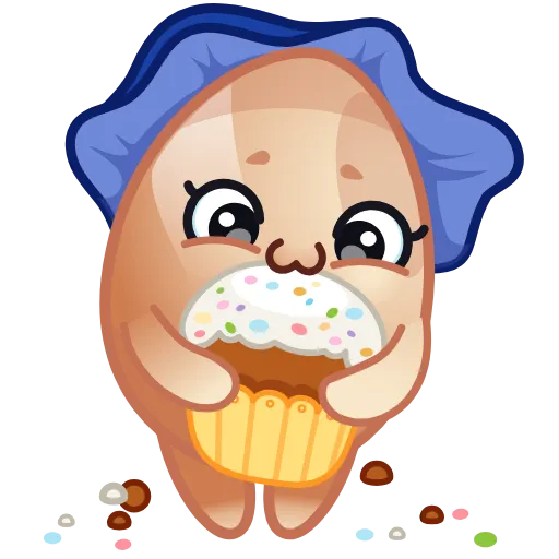 😋 Стикер «Пасхальные яйца» для Telegram