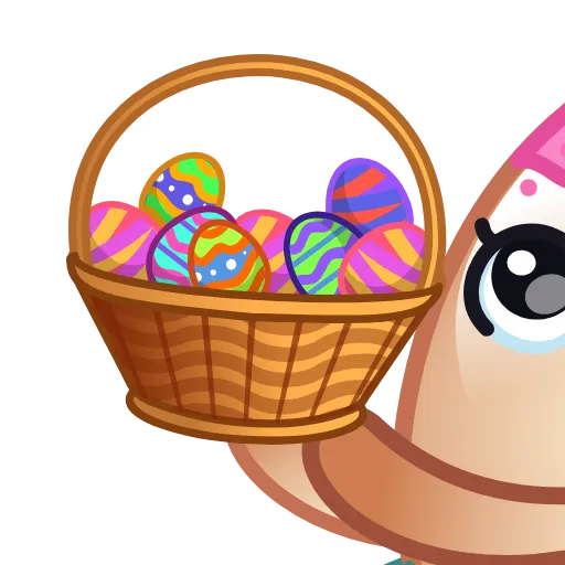 🧺 Стикер «Пасхальные яйца» для Telegram
