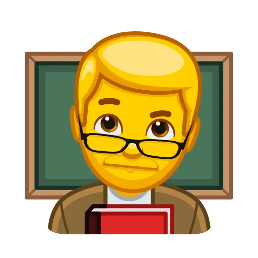 👨‍🏫 Стикер «Animated Emoji» для Telegram