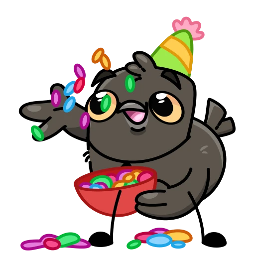 🥳 Стикер «Галчонок» для Telegram