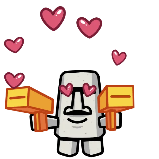 😍 Стикер «Истукан Moai» для Telegram