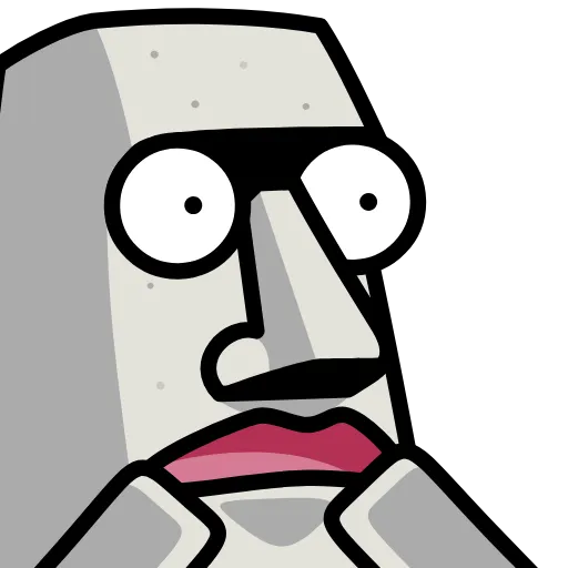 😱 Стикер «Истукан Moai» для Telegram