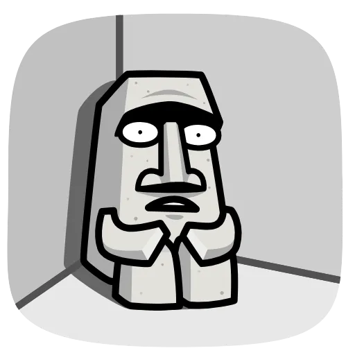 🤪 Стикер «Истукан Moai» для Telegram