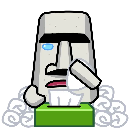Стикерпак Истукан Moai для Telegram — скачать