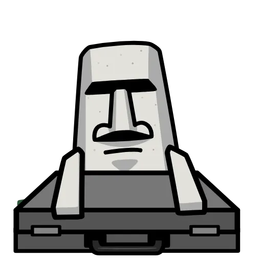 🤑 Стикер «Истукан Moai» для Telegram