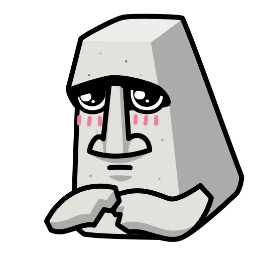 ☺️ Стикер «Истукан Moai» для Telegram