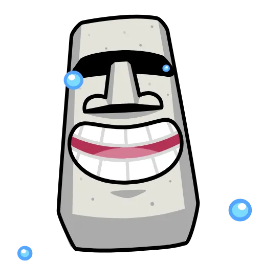 😂 Стикер «Истукан Moai» для Telegram