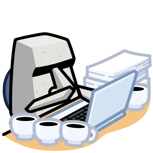 👨‍💻 Стикер «Истукан Moai» для Telegram