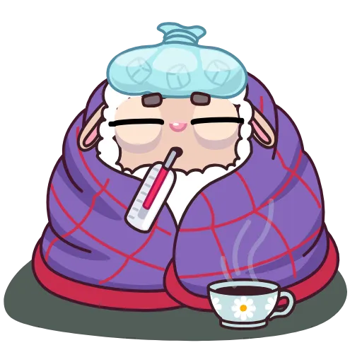 🤒 Эмодзи «Овечка» для Telegram