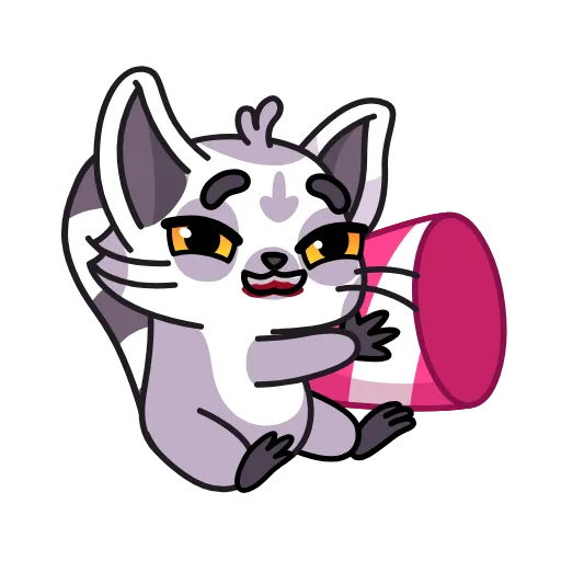 🥳 Стикер «Лемур Леми» для Telegram