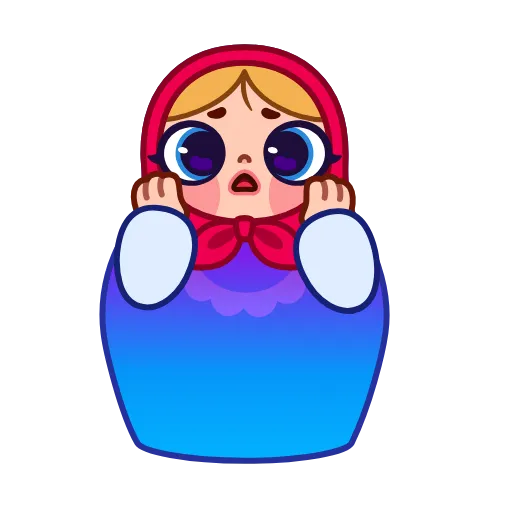 😱 Стикер «Матрешка» для Telegram