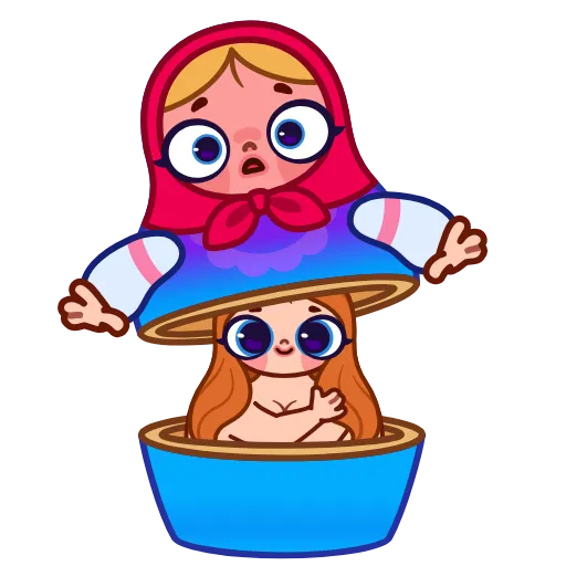 😳 Стикер «Матрешка» для Telegram