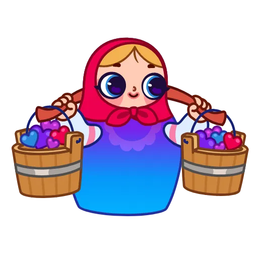 🥰 Стикер «Матрешка» для Telegram
