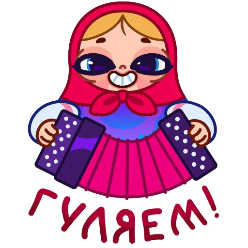 🪗 Стикер «Матрешка» для Telegram