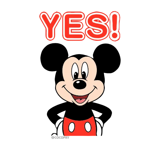 😌 Эмодзи «Mickey Mouse» для Telegram