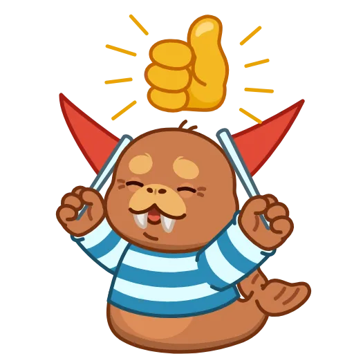 🚩 Стикер «Моржик» для Telegram