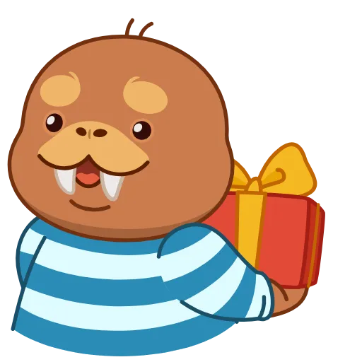 🎁 Стикер «Моржик» для Telegram