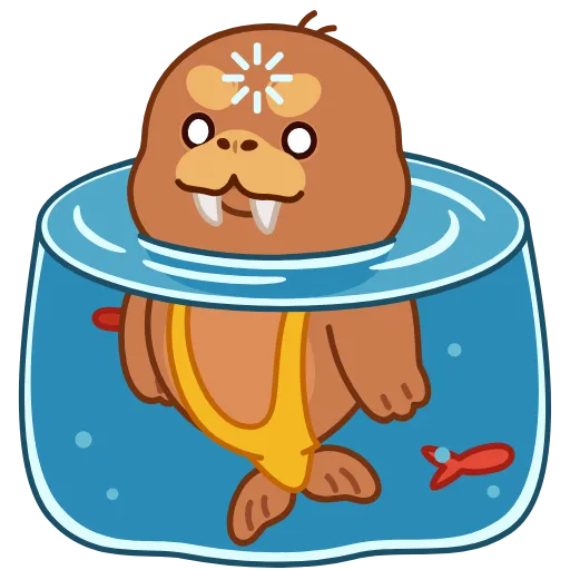 😵‍💫 Стикер «Моржик» для Telegram