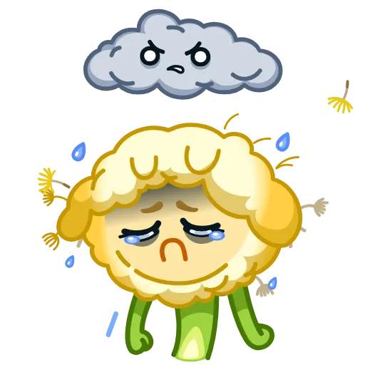 🌧 Эмодзи «Одуван» для Telegram