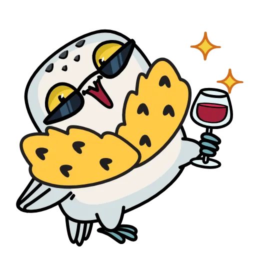 😎 Эмодзи «Сова» для Telegram