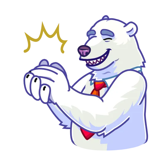 👏 Эмодзи «Polar Bear» для Telegram
