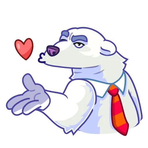 😘 Эмодзи «Polar Bear» для Telegram