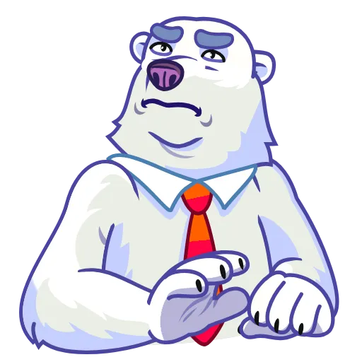 😣 Эмодзи «Polar Bear» для Telegram