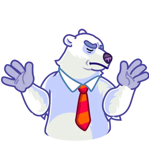 🙅‍♂ Эмодзи «Polar Bear» для Telegram