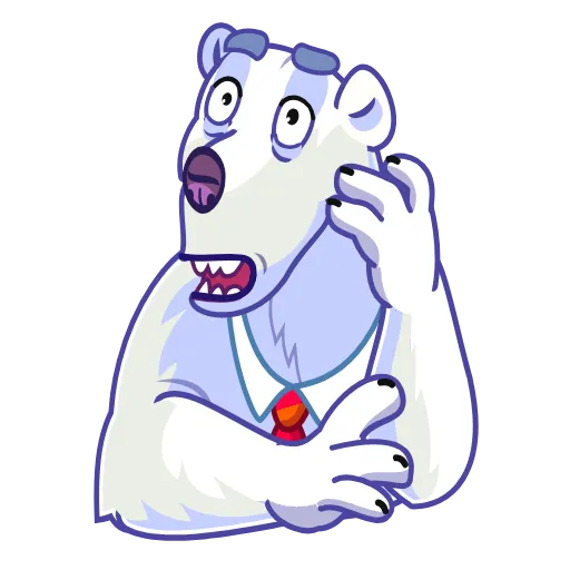 😞 Эмодзи «Polar Bear» для Telegram