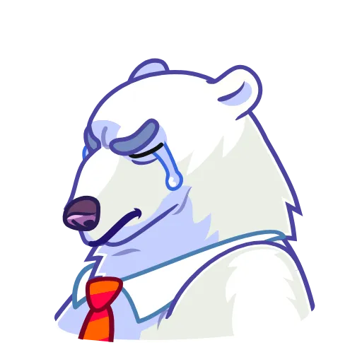 😥 Эмодзи «Polar Bear» для Telegram