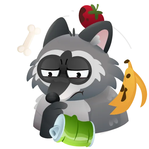🤔 Эмодзи «Енот» для Telegram