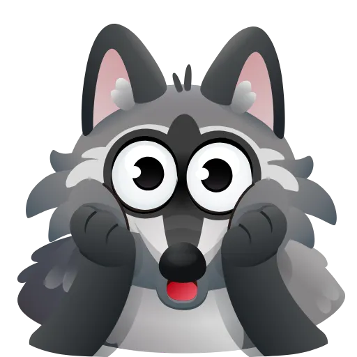 😱 Эмодзи «Енот» для Telegram