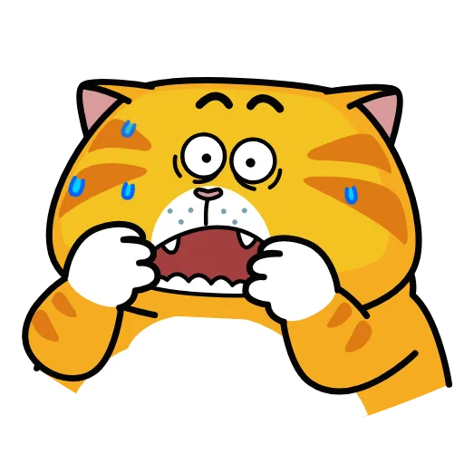 😰 Эмодзи «Рыжий кот» для Telegram