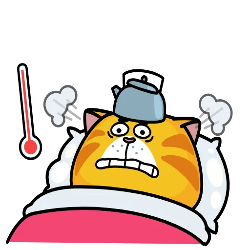 🤒 Эмодзи «Рыжий кот» для Telegram