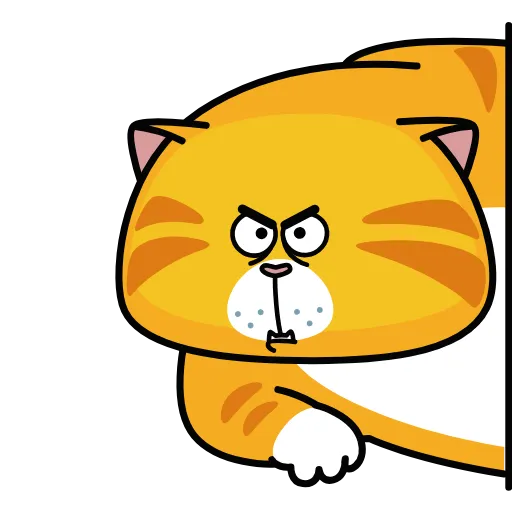 😒 Эмодзи «Рыжий кот» для Telegram