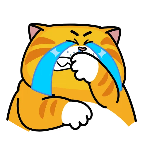 😭 Эмодзи «Рыжий кот» для Telegram