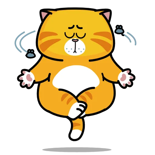 🧘‍♂️ Эмодзи «Рыжий кот» для Telegram