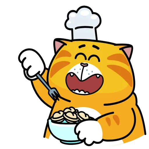 😋 Эмодзи «Рыжий кот» для Telegram