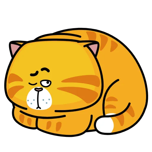 😴 Эмодзи «Рыжий кот» для Telegram
