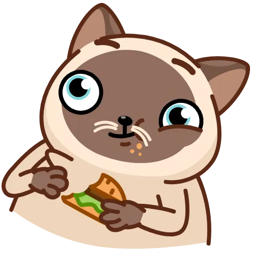 🍔 Эмодзи «Сиамский кот» для Telegram