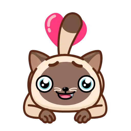 🥰 Эмодзи «Сиамский кот» для Telegram