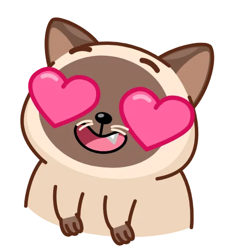 😍 Эмодзи «Сиамский кот» для Telegram