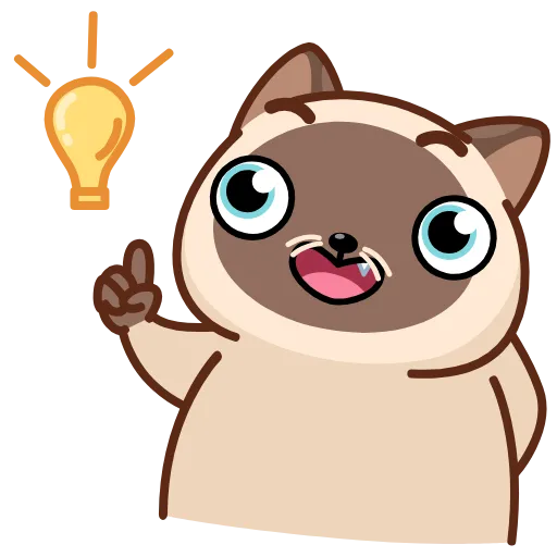 💡 Эмодзи «Сиамский кот» для Telegram