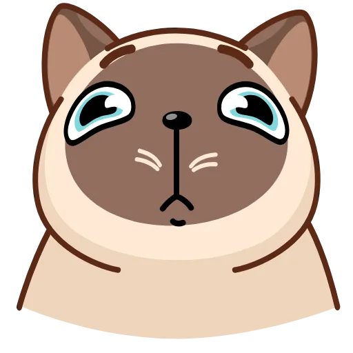 😪 Эмодзи «Сиамский кот» для Telegram