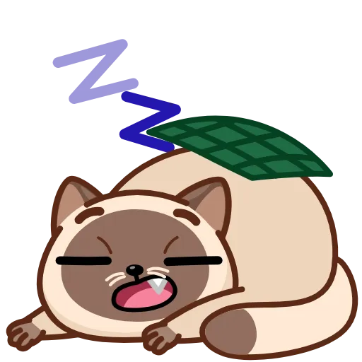 😴 Эмодзи «Сиамский кот» для Telegram