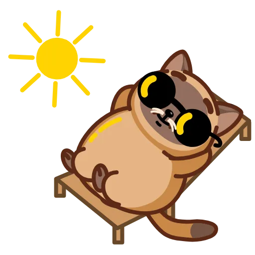 Стикерпак Сиамский кот для Telegram