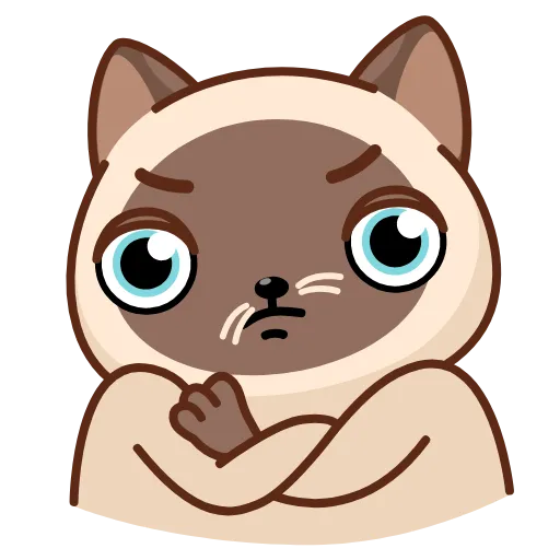 🙄 Эмодзи «Сиамский кот» для Telegram