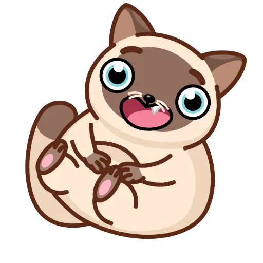 😂 Эмодзи «Сиамский кот» для Telegram