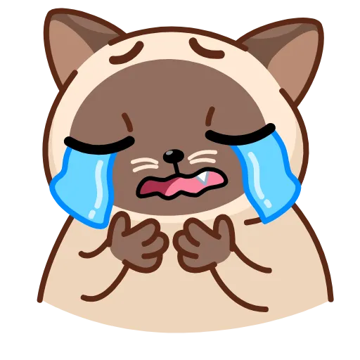 😭 Эмодзи «Сиамский кот» для Telegram