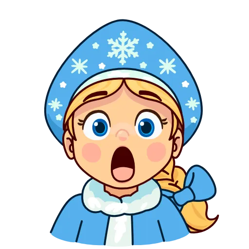 😱 Эмодзи «Снегурочка» для Telegram